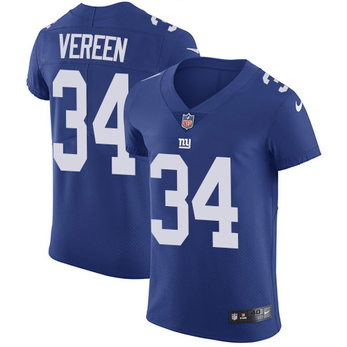 Nike Giants #34 Shane Vereen Royal Blue Team Color Men's Stitched NFL Vapor Untouchable Elite Jersey
